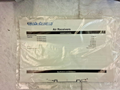 Pro-Source Compressed Air Tank &amp; Reciever 6 Gal 200 Max psi 3515900676PRO
