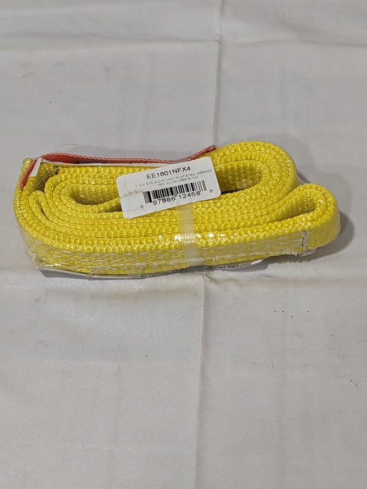 LIFT-ALL Flat Eye & Eye, Type 3 Web Sling: 4' Long, 1" Wide EE1801NFX4
