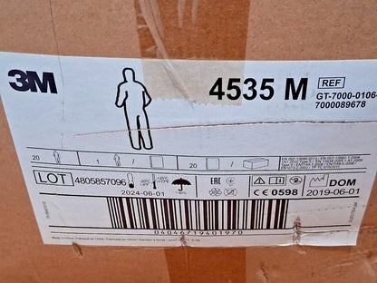 3M Protective Coverall Size M QTY20 4535