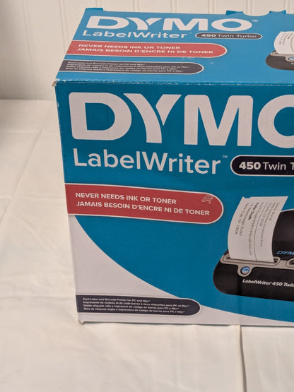 Dymo Label Writer 450 Twin Turbo Label Printer w/ Power Supply 1752266