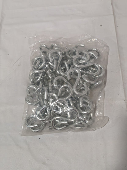 WorkSmart Zinc Plated S-Hook 2-1/8" Electrglvnz Qty 50 WS-MH-CHN-154