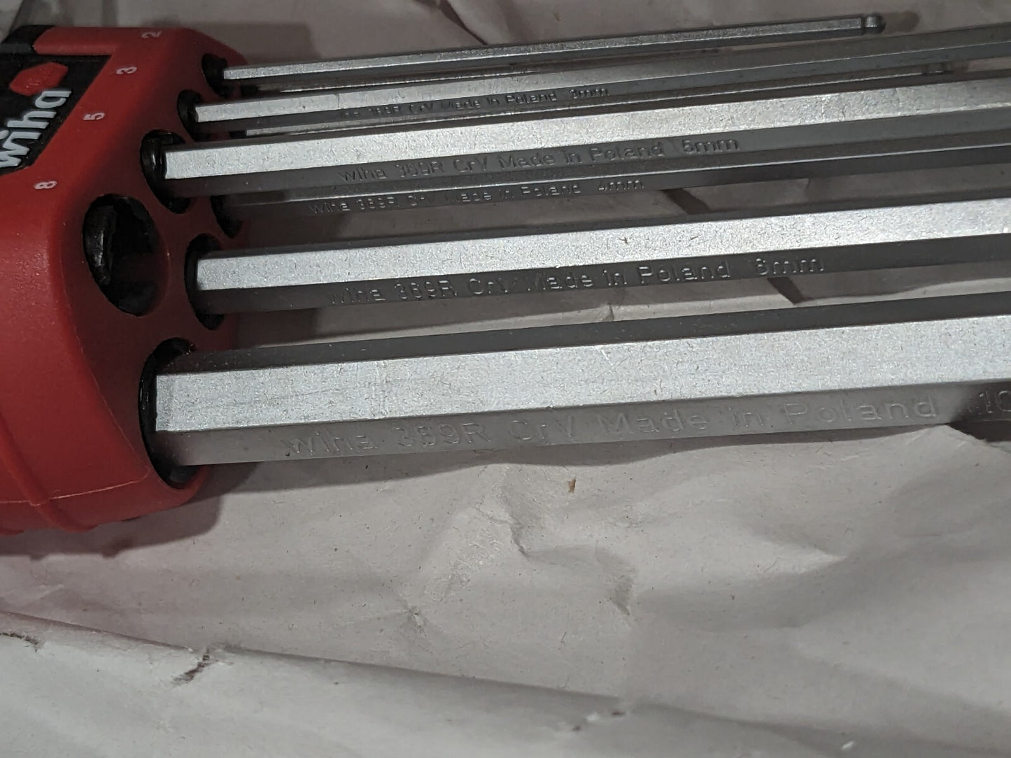 WIHA 8 Piece L-Key Combo Hex Key Set incomplete 66992