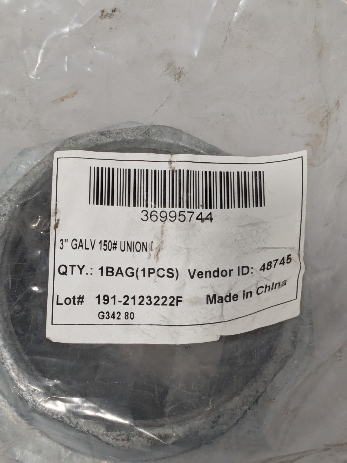 Malleable Iron Pipe Union: 3" Fitting Threaded, 300 psi Liquid &amp; Gas G3