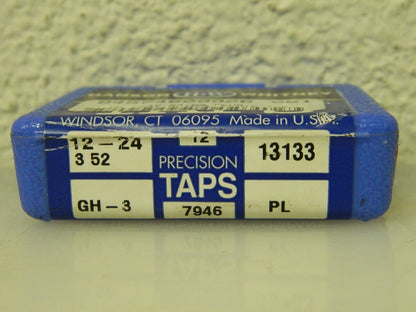Hanson Whitney Fast Spiral Flute Tap #12-24 UNC 3 Flute H3 QTY 3  7946
