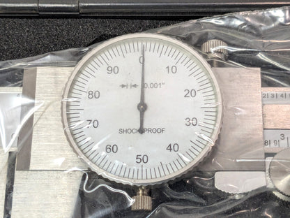 12" Dial Caliper SS 0.001000" Graduation 0.1000" per Revolution 10W-S013