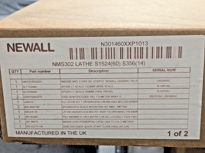 Newall Lathe DRO System 2 Axes 14" X-Axis /60" Z-Axis Travel N301460XXP1013