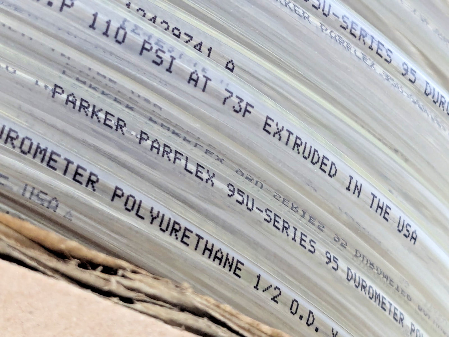 Parker Polyurethane Tube 3/8" ID x 1/2" OD X 250 Ft Long 95U-8-062-025