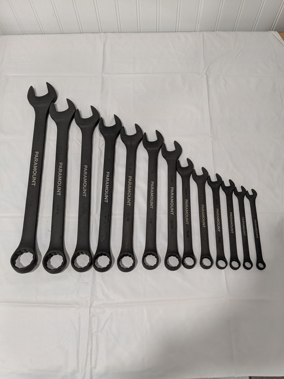 PARAMOUNT Combination Wrench Set: 13 Pc, 3/8 in - 1-1/4" 022-14SSET INCOMPLETE