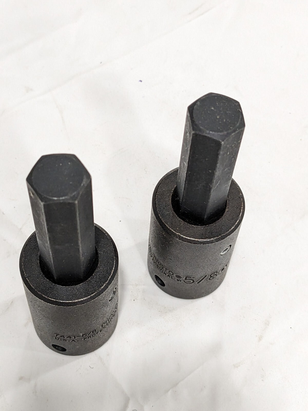 PROTO 1/2" Drive, 5/8" Impact Hex Bit Socket Qty 2 J74415/8