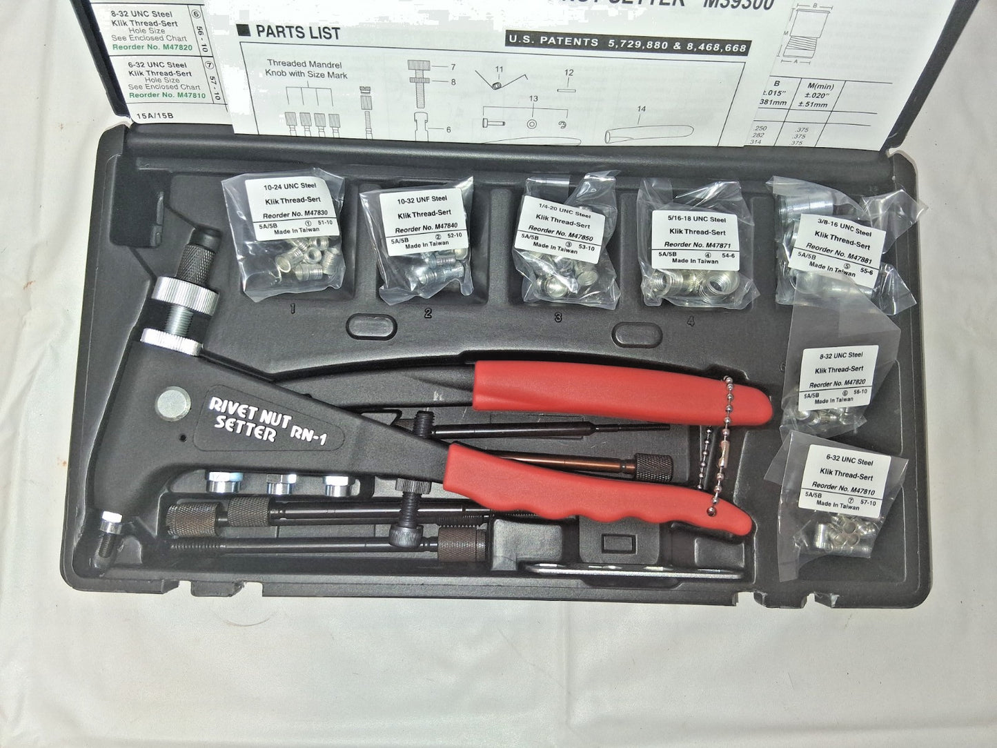 Marson Steel Klik Thread-Sert Kit with Inserts and M39300 Tool M39314