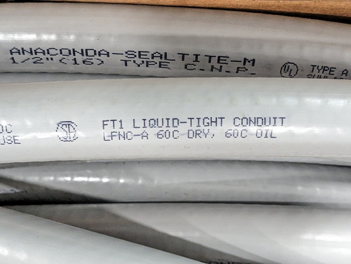 Anaconda Sealtite Flexible Liquidtight Conduit Gray 1/2" CNP 100FT 38812