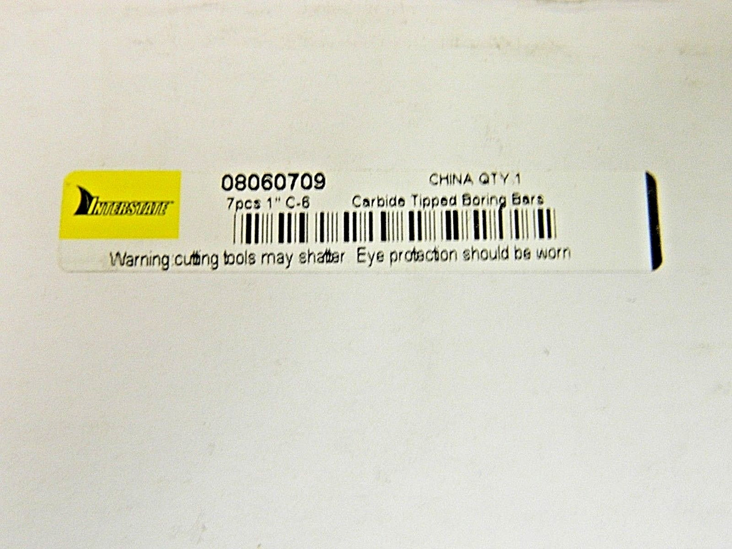 Interstate 7 PC 9/16 to 1-5/8" Min Diam OAL Boring Bar Set 08060709