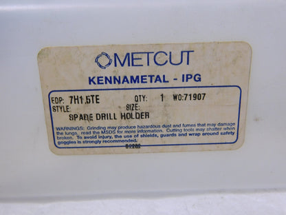 Metcut 3MT Taper Shank Spade Drill Holder 0.859”-0.960” RH 16.63” OAL 7H1.5TE