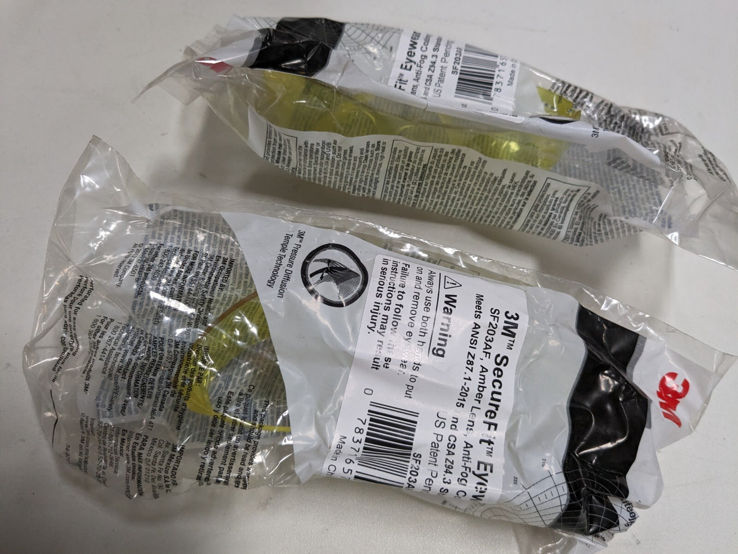 3M 2pair SecureFit Protective Eyewear Anti-Fog/Anti-Scratch 7100021793