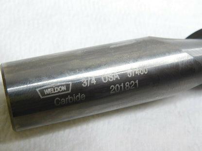 Weldon Carbide Roughing/Finishing Square End Mill 3/4"D x 4" OAL 2FL 57460-00-W
