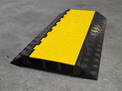 Wearwell Powerhouse 3-Channel Straight Floor Cable Protector PWR.3CHAN.HD.BYL
