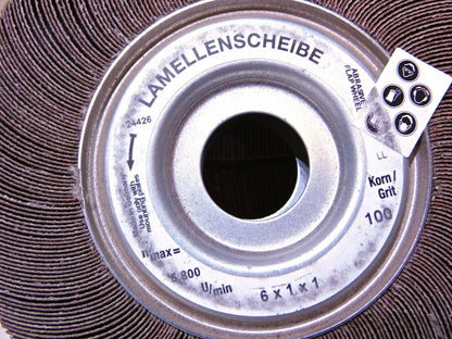 Lamellenscheibe Abrasive Flap Wheel 100G 6"x1"x1" Aluminum Oxide
