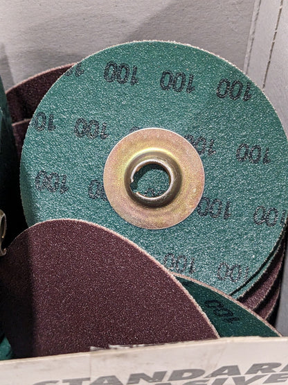 SA Quick-Change Disc: TSM, 3" Dia, 100 Grit, ZA, Coated Qty 50 7100074485