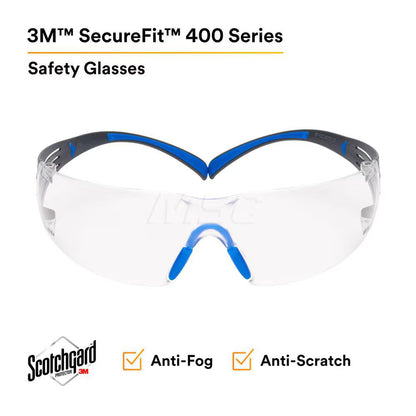3M SecureFit Safety Glasses *Box of 20* Anti-Fog & Scratch-Resistant  7100150838