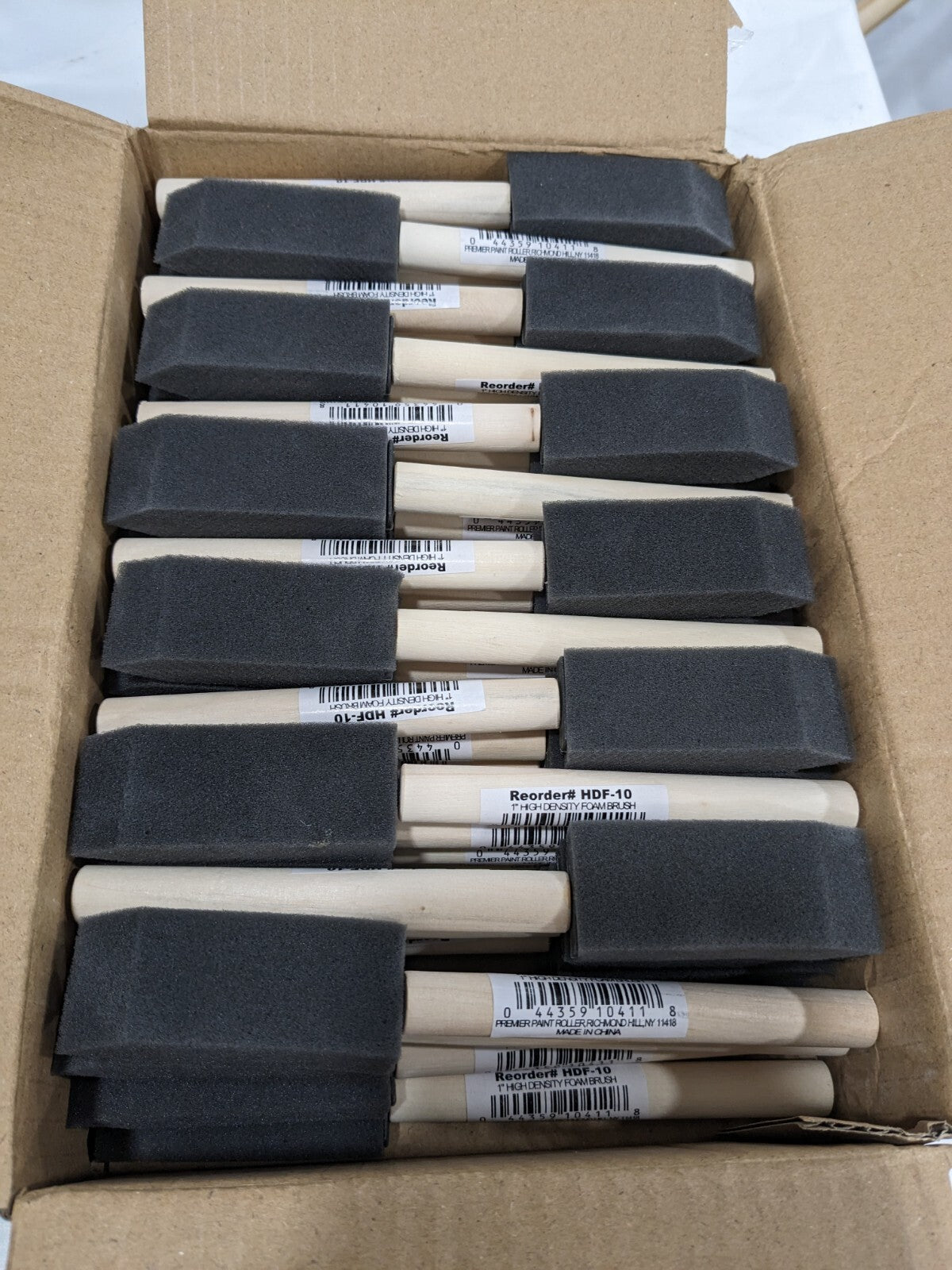 Premier Paint Brush: 1" Wide, Foam, Synthetic Bristle Qty 48 HDF-10