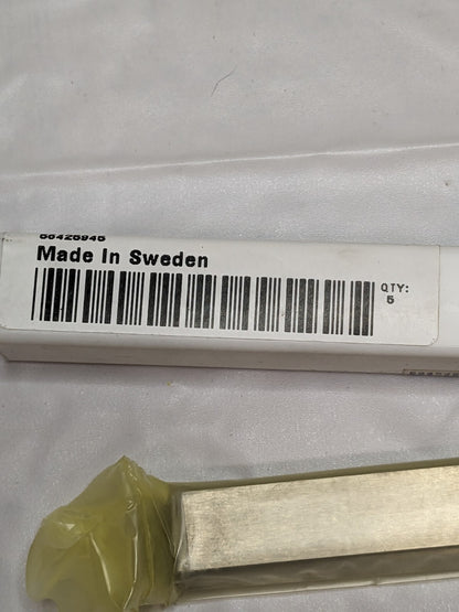Seco Cutoff Blade 0.098" Wide x 1/2" High x 4-3/8" Long Qty 5 63003026