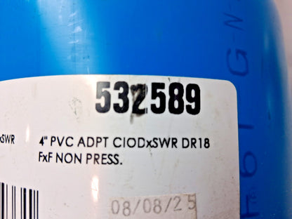 Multi Fittings PVC Adapter CIOD x SWR DR18 G x G Non Press 532589