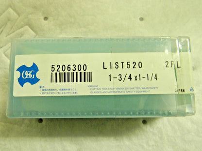 OSG Cobalt Square End Mill 1-3/4" x 1-1/4" x 1-5/8" 30º 2FL 5206300 CHIPPED