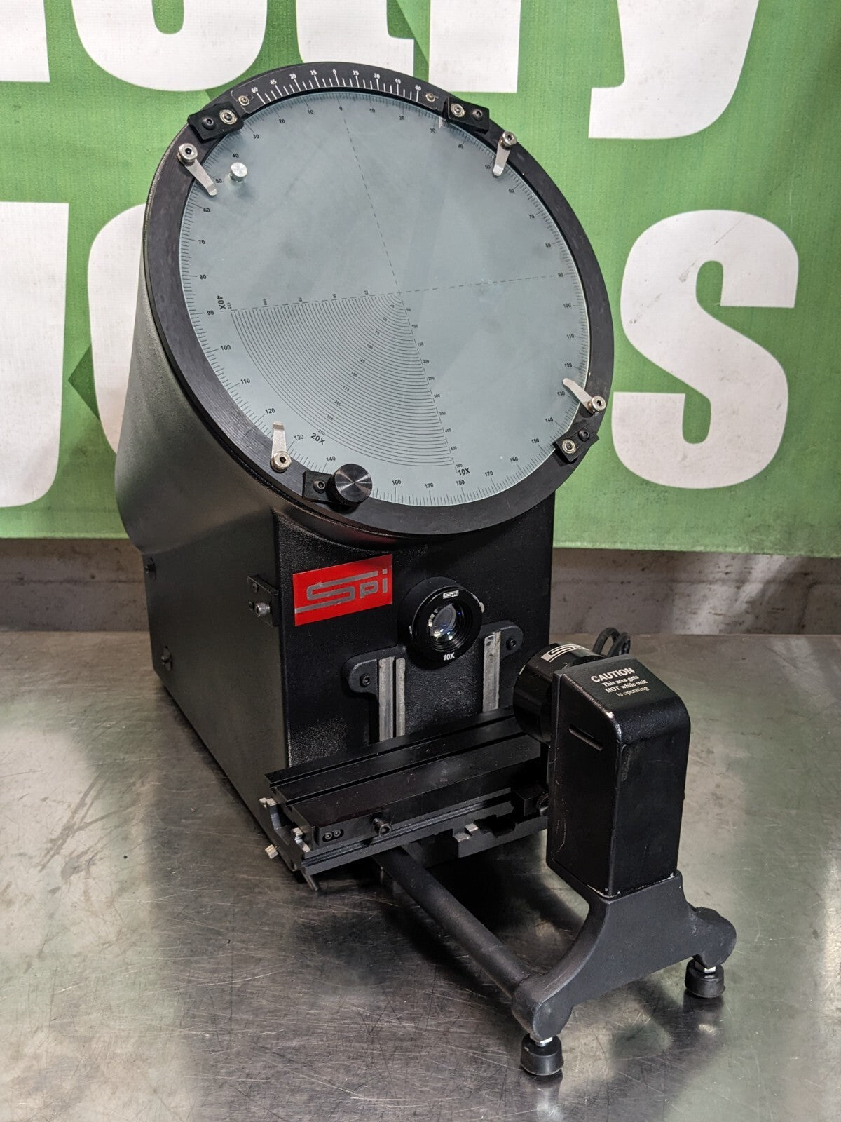 SPI Horizontal Optical Comparator 12" Screen 10x 20x 40x Lenses PARTS / REPAIR