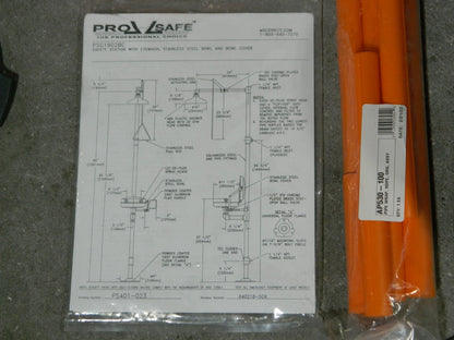PRO-SAFE Drench shower & Eyewash Station 1-1/4" Inlet 20 GPM Flow PSG1902BC