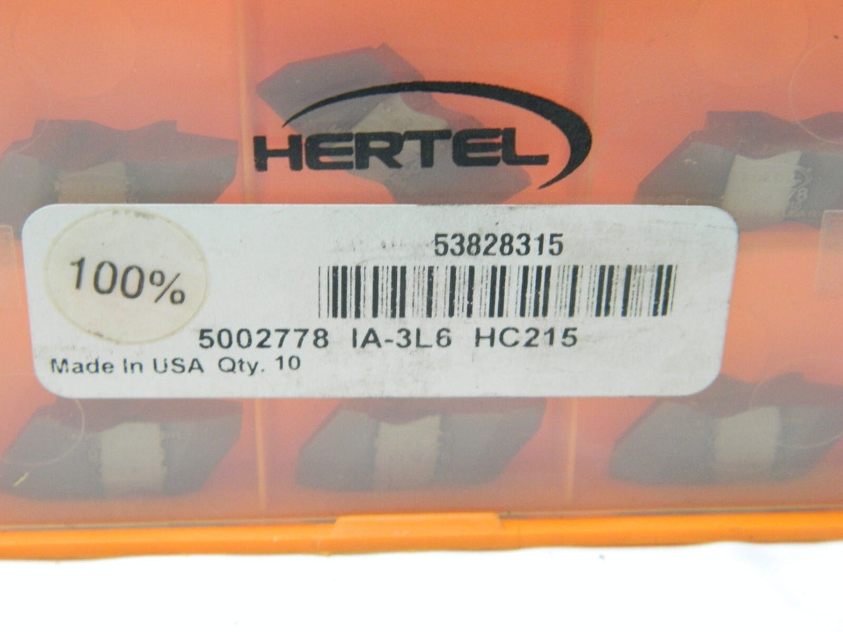 Hertel IA3L6 HC215 Carbide Threading Insert Qty 10 5002778