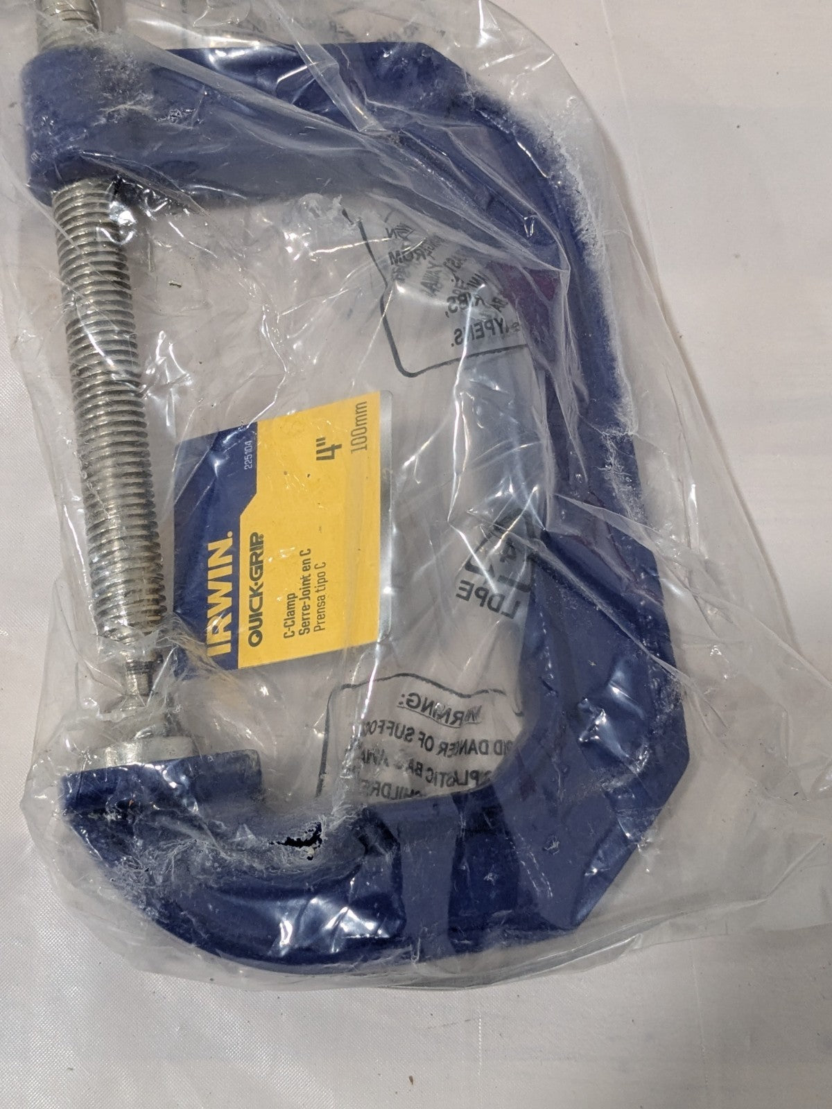 Irwin C-Clamp: 4" Max Opening, 3" Throat Depth, Cast Iron Qty 5 225104