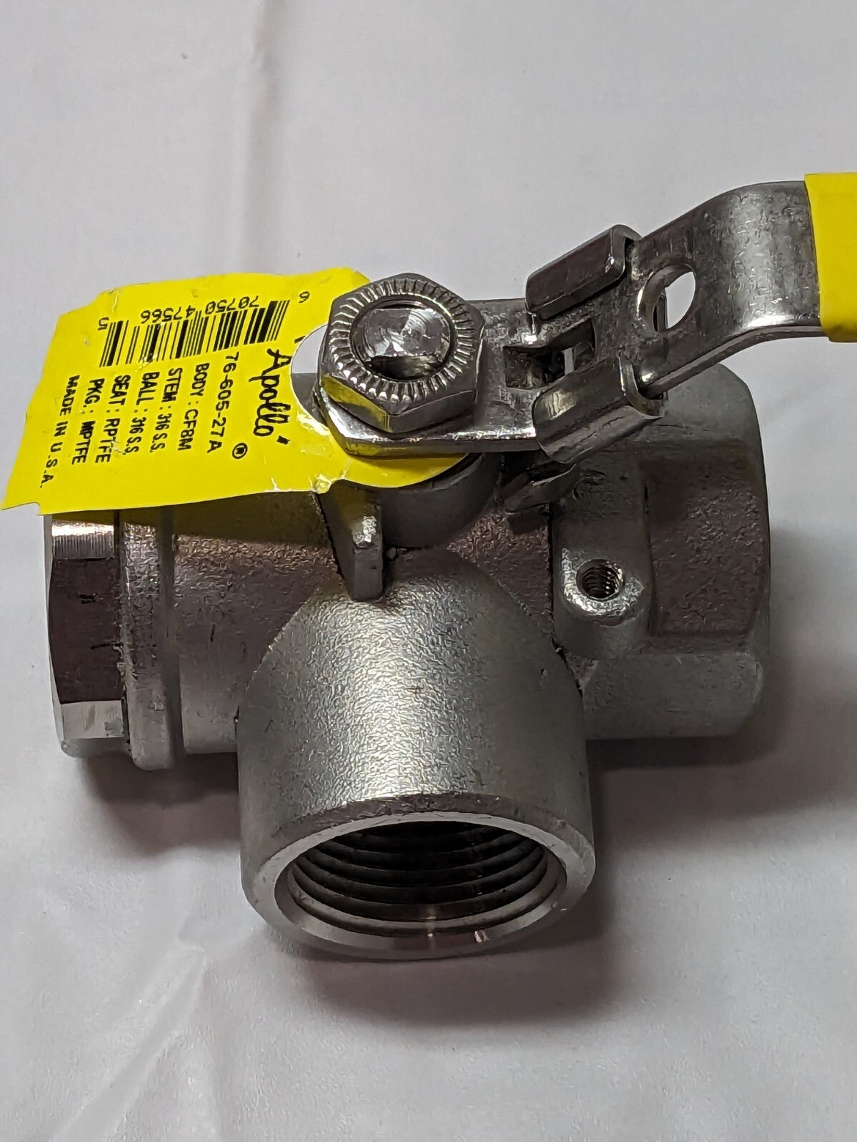 APOLLO Standard Manual Ball Valve: 1" Pipe FNPT x FNPT x FNPT  7660527A