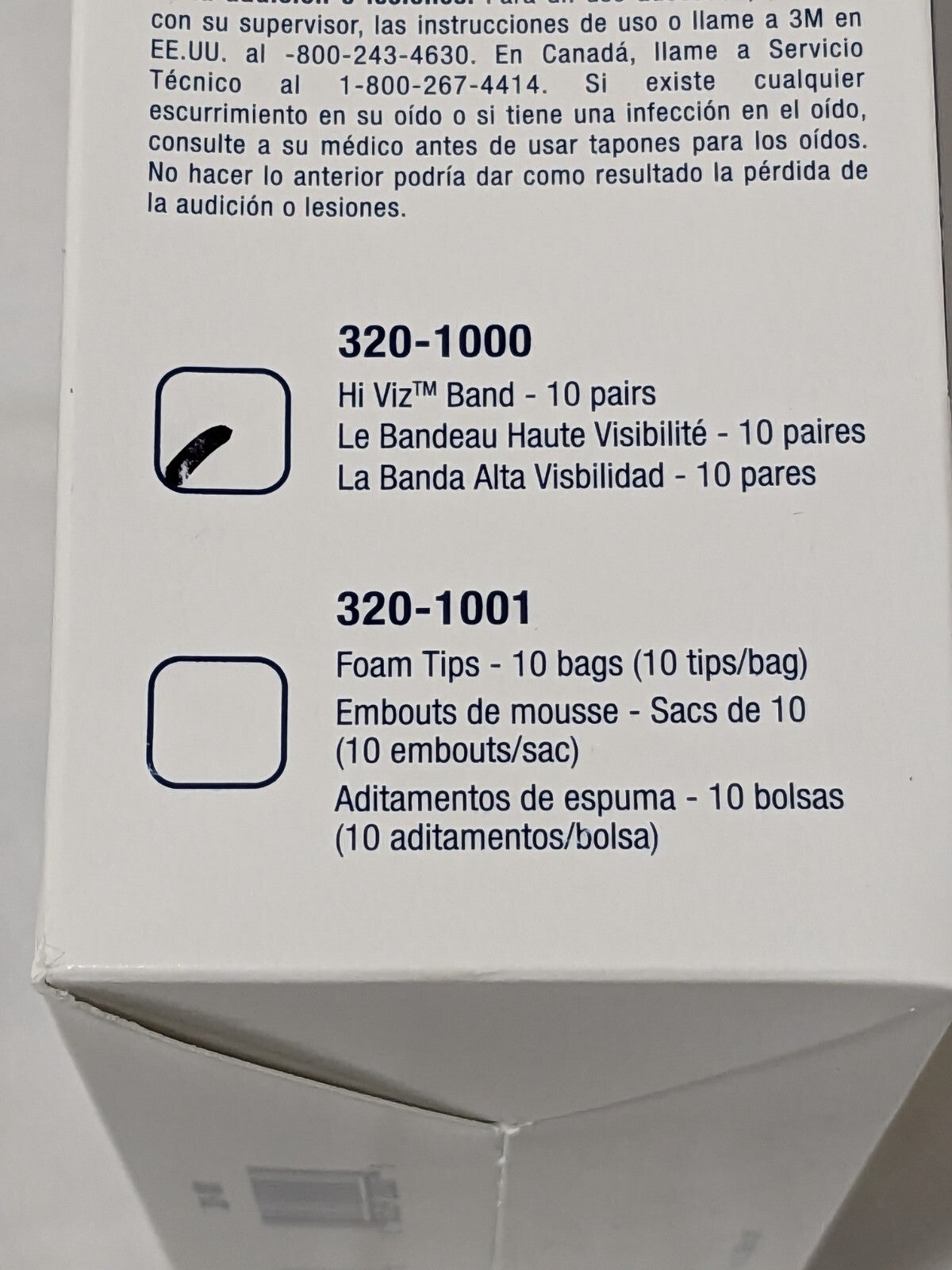 3M E-A-Rflex Cone Shape Foam/Thermoplastic Regular EarPlug Qty 10 320-1000