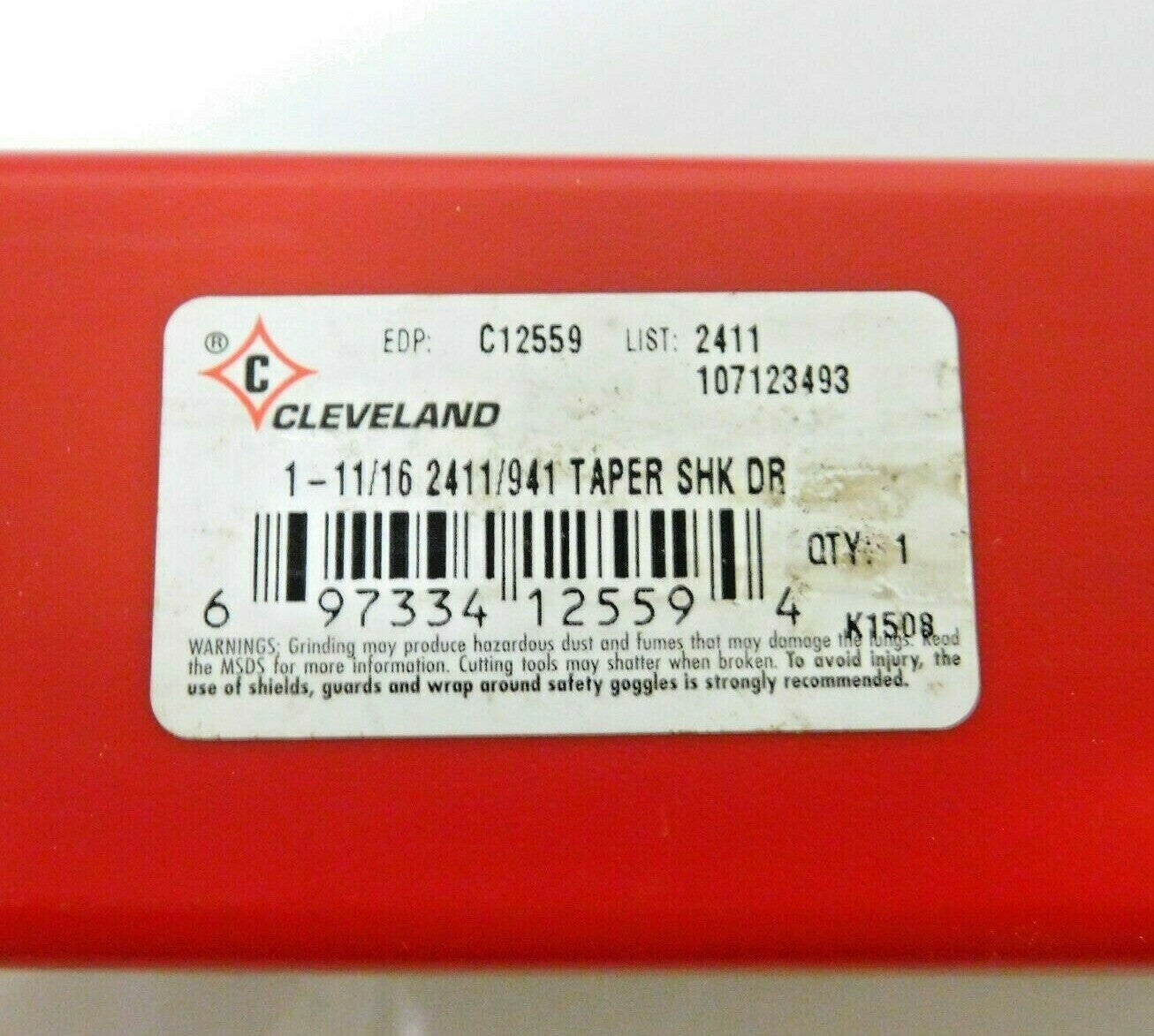 Cleveland 4M Taper Shank Drill HSS RH 1-11/16" Diam x 15-3/4" OAL 118º C12559