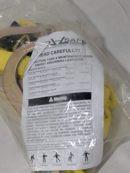 PRO-SAFE 2 Leg Locking Snap Hook Harness 6 ft. 350 Lb Cap. PS-SA-LN17