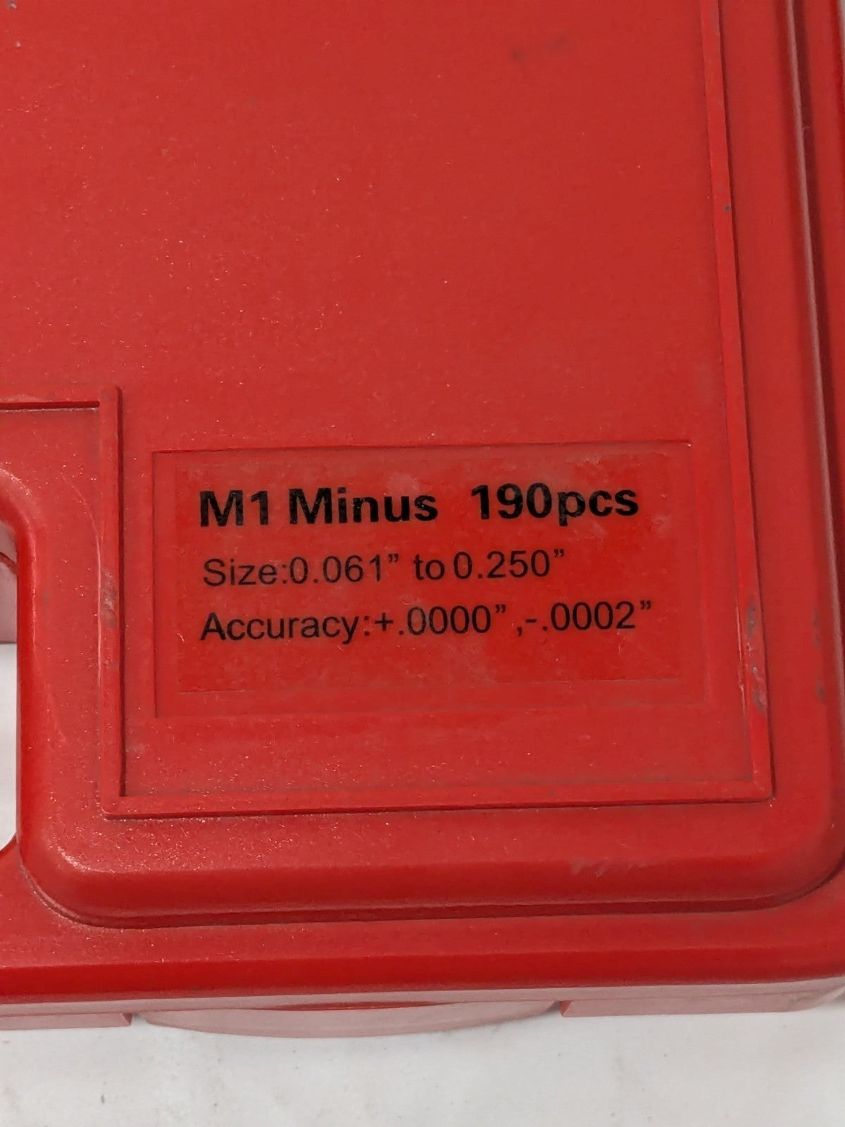 MHC 190 Pc Class ZZ Plug Gage Set: 0.061 to 0.25" Range 616-81116