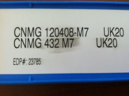 Valenite Index Carbide Turning Inserts CNMG120408 CNMG432-M7 UK20 Qty 10 23785