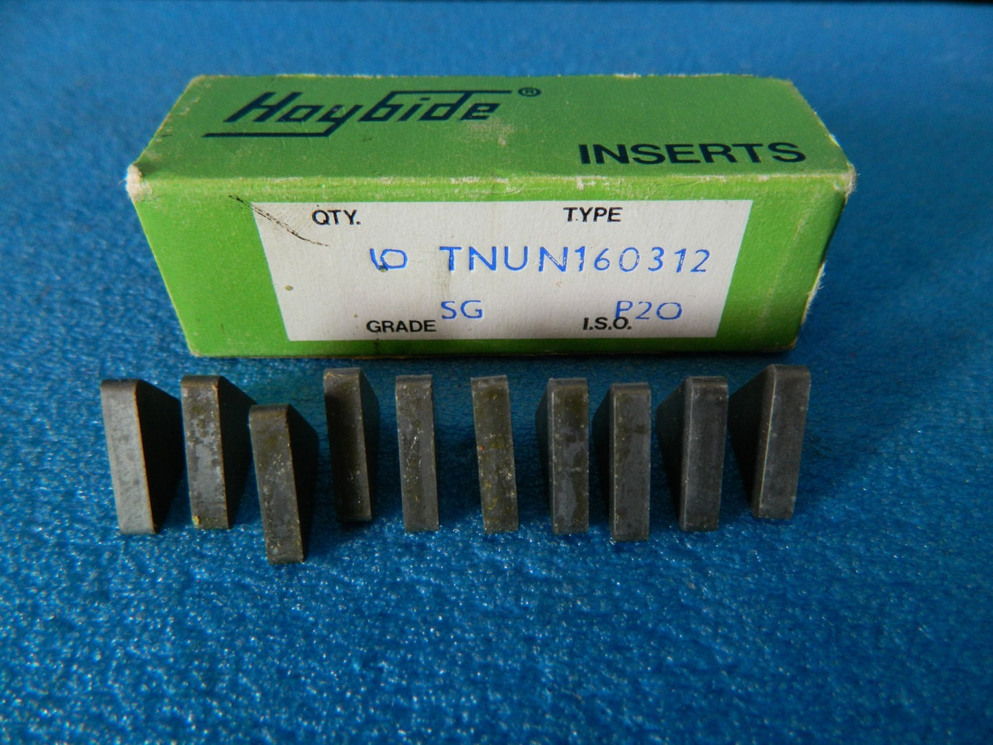 Hoy Carbide Ltd.  SG/P20 Indexable Carbide Turning Inserts QTY 10  TNUN160312K20