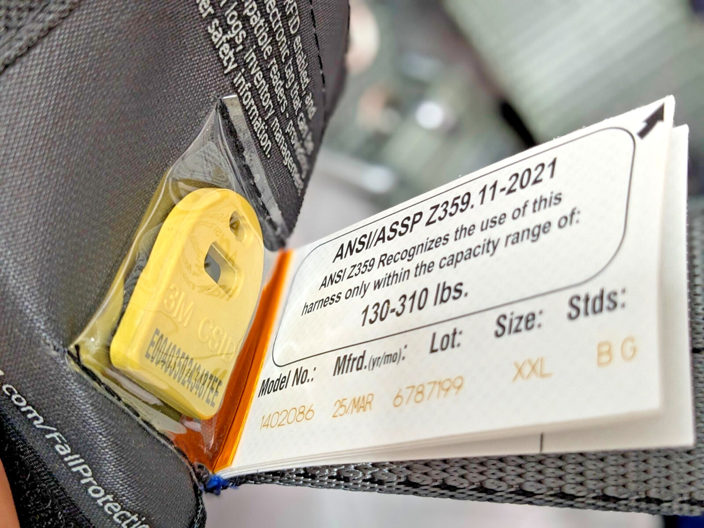 3M DBI-SALA ExoFit X200 Construction Style Safety Harness XXL 1402086 7012817813