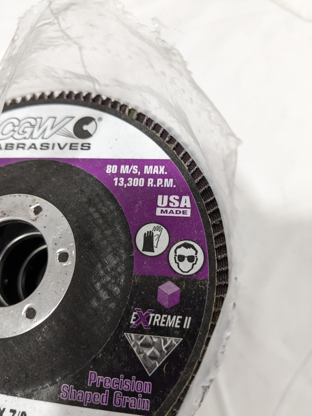 CGW Flap Disc: 4-1/2" Dia, 7/8" Hole, 60G, Ceramic Alumina, Type 27 Qty 6 42862