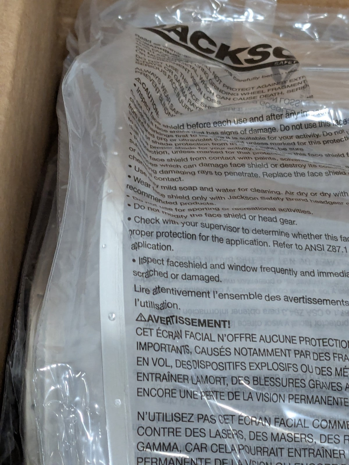 (24 Pack) Jackson Safety F30 Bound Acetate Face Shield 29079