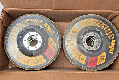 DEWALT Zirconia Alumina Flap Discs 4-1/2" Dia 7/8" HT27 13300 QTY10 DW8250