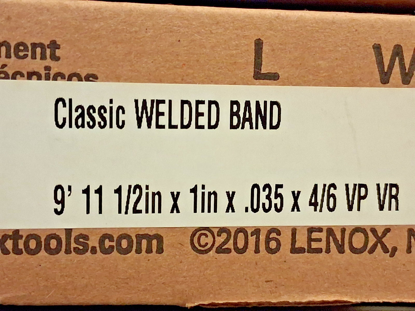 Lenox Welded Bandsaw Blades 9ft 11-1/2" Long x 1" Wide 4 to 6 TPI 72036CLB93035