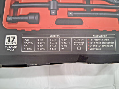 TEKTON 17Pc Deep Impact Socket Set 3/4" Drive 7/8-2" 6-Point 48995