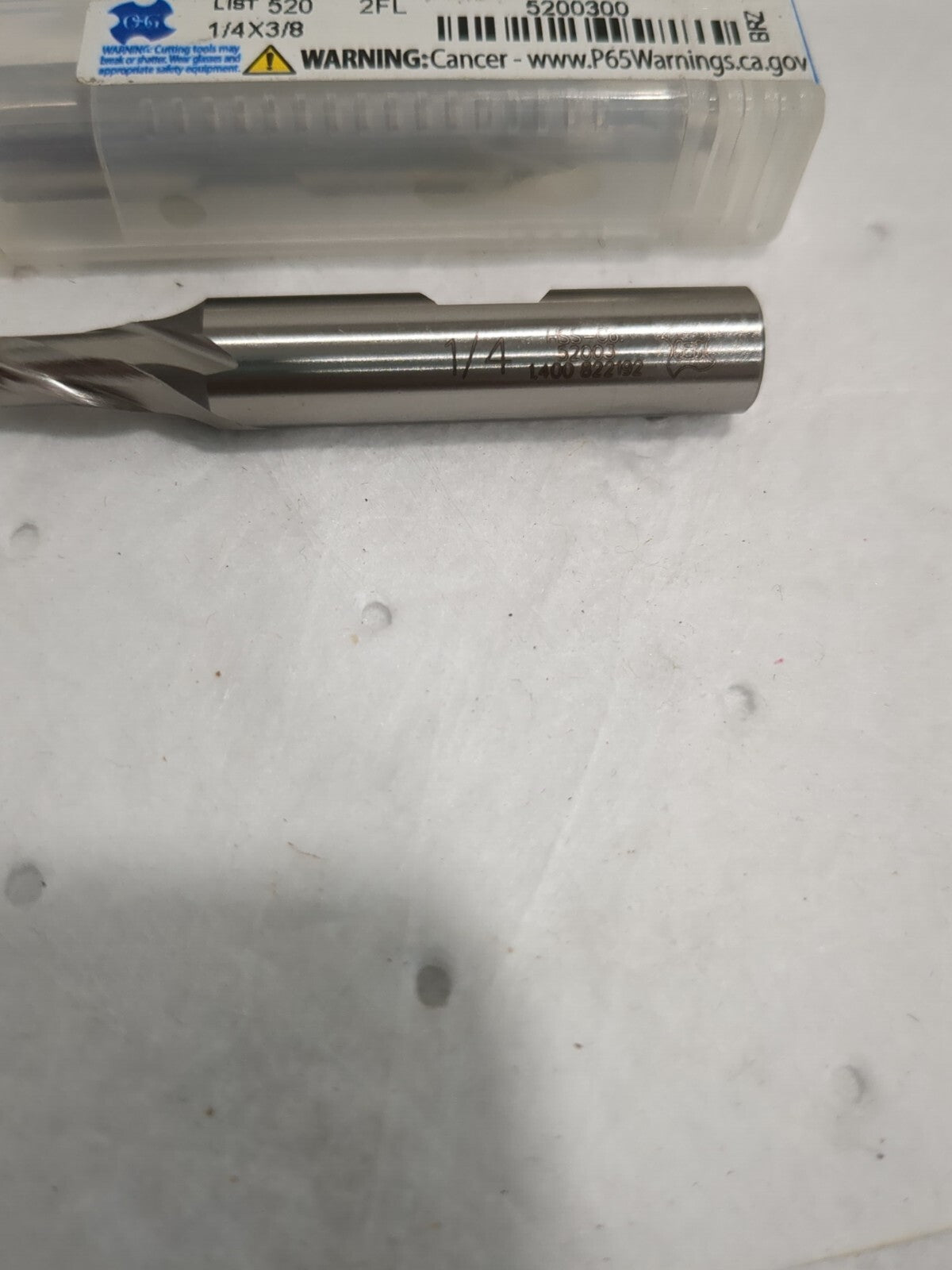 OSG 3pk Square End Mill: 1/4" Dia, 1/2" LOC, 2 Fl cobalt 5200300