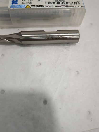 OSG 3pk Square End Mill: 1/4" Dia, 1/2" LOC, 2 Fl cobalt 5200300