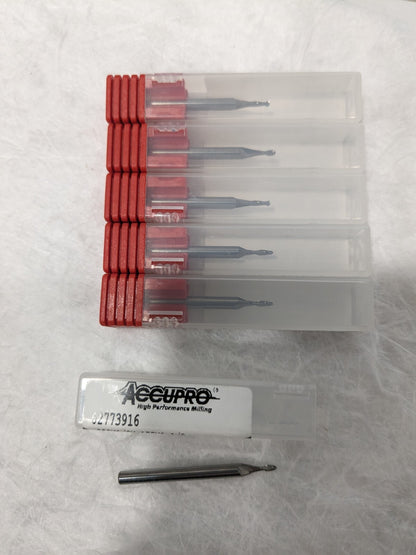 ACCUPRO Square End Mill 6ct: 0.0590" Dia, 0.1770" LOC, 2 Fl 12462448