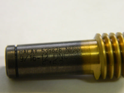 Balax  NO GO Gage 9/16-12 UNC 2B Taperlock Thread Plug 539826
