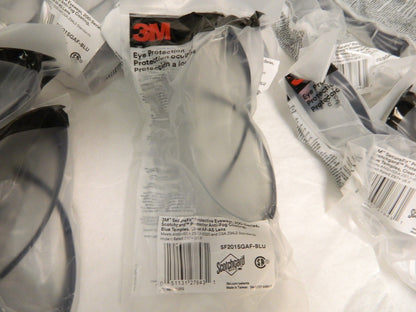 3M Frameless Safety Glasses Anti-Fog Clear Lenses Qty of 15 SF201SGAF-BLU
