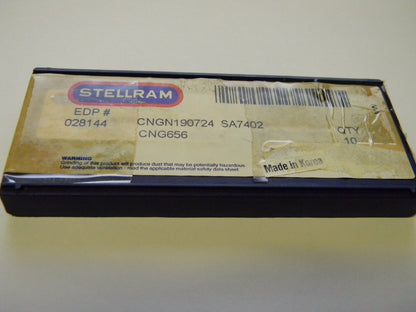 Stellram Cngn190724 Cng656 Sa7402 028144 Ceramic Inserts, QTY 10